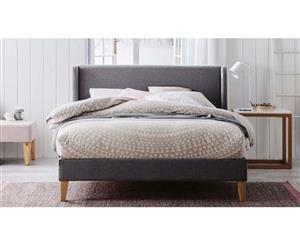 Istyle Quinton Double Bed Frame Fabric Grey