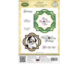 JustRite Papercraft Cling Stamps 5.5&quotX8.5"-Christmas Labels 22