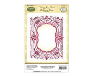 Justrite Papercraft Cling Background Stamp 4.5X5.75In - Vintage Rose Frame