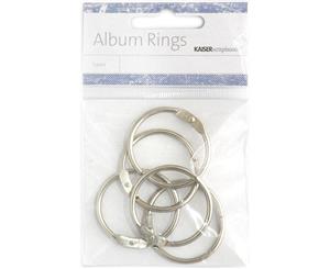Kaisercraft Split Metal Album Rings 1.38" (3.5cm) 5/Pkg-Silver