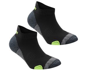 Karrimor Kids 2 Pack Running Socks Junior - Black/Fluo