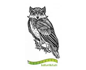 Katzelkraft - Rubber stamp scrap - Owl BOHO - French style