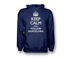 Keep Calm And Follow Barcelona Hoody (navy)