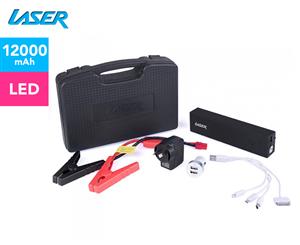 LASER 12000mAH Power Bank Battery w/ USB Car Starter & LED Flashlight