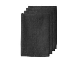 Ladelle Base 4 Pack Napkin Black