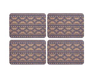 Ladelle Oasis Navy Tribal Placemats Set of 4