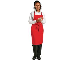 Le Chef Polycotton Bib Apron Red