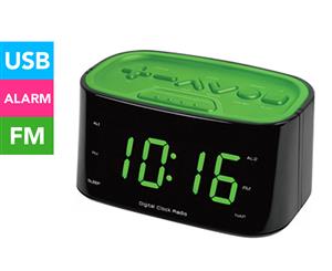 Lenoxx Large Number Digital Alarm Clock - Green