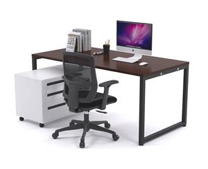 Litewall Evolve - Modern Office Desk Office Furniture [1600L x 800W] - wenge none