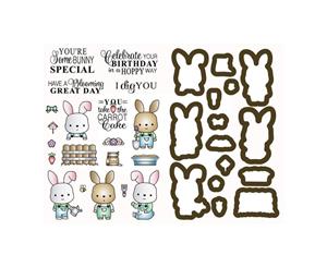 Little Darling Stamp & Die Set Garden Bunny