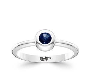 Los Angeles Dodgers Sapphire Ring For Women In Sterling Silver Design by BIXLER - Sterling Silver