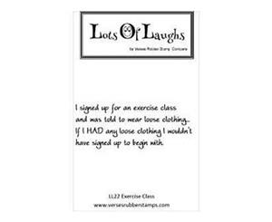 Lots Of Laughs Cling Mounted Stamp 4.5In. X6.5In. Exercise Class