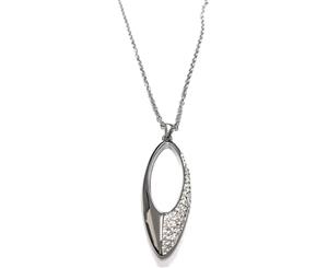 Lotus womens Stainless steel Zircon gemstone pendant necklace LS1911-1/1