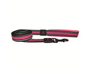 Loud Pink 2cm x 120cm Padded Reflective Dog Leash Lead Scream