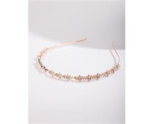 Lovisa Rose Gold Mini Flower Diamante Headband