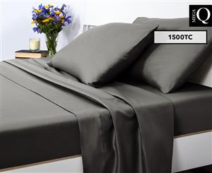 Luxury Living 1500TC Mega Queen Bed Sheet Set - Onyx