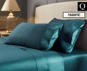 Luxury Living 1500TC Queen Bed Sheet Set - Emerald