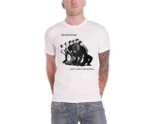 Madness T Shirt One Step Beyond Band Logo Official Mens - White