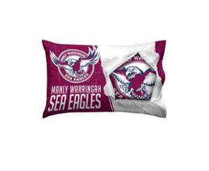 Manly Sea Eagles NRL Team Logo Pillow Case Single Pillowslip