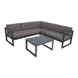 Marquee Steel Silverleaves Corner Sofa Set