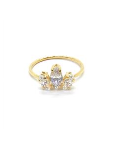 Marquise Sun Ring with CZ