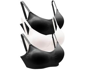 Maternity Bamboo Bra - Neutrals 3 Pack - 2 Black 1 White