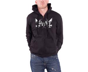 Mayhem De Mysteriis Dom Sathanas Official Mens Zipped Hoodie - Black