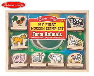 Melissa & Doug My First Wooden Stamp Set Farm Animals