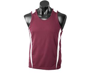 Men's Eureka Singlet - Maroon/White