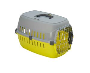 Moderna Roadrunner Cat Carrier Travel Crate Metal Door - Fun Green/Grey