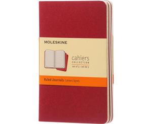 Moleskine Cahier Ruled Journal (Cranberry Red) - PF3099