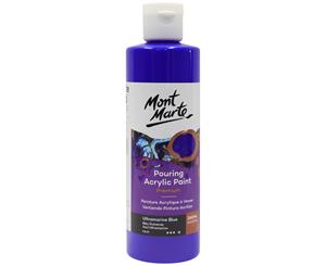 Mont Marte Acrylic Pouring Paint 240ml Bottle - Ultramarine Blue