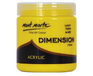 Mont Marte Dimension Acrylic Paint 250ml Pot - Lemon Yellow