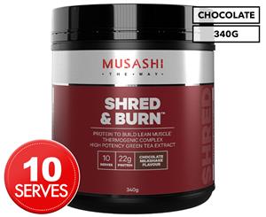 Musashi Shred & Burn Protein Powder Chocolate Milkshake 340g