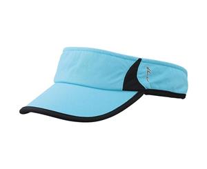 Myrtle Beach Adults Unisex Running Sunvisor (Turquoise/Black) - FU662