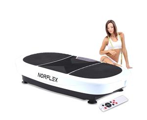 NORFLX Vibration Platform Body Shaper Exercise Machine Plate Fitness Massage B2 - White