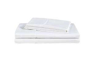 Natural Home Organic Cotton Sheet Set Queen Bed WHITE