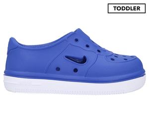 Nike Toddler Boys' Foam Force 1 Slip-On Shoes - Racer Blue/White