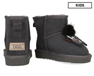 OZWEAR Connection Ugg Kids' I Love Dogs Mini Boot - Grey