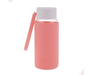 Oasis Borosilicate Glass Water Bottle 500ml Coral