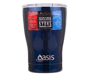 Oasis Double Wall Insulated Stainless Steel Travel Cup 340ml - Blue