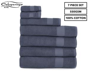 Onkaparinga Rivet 7-Piece Bath Towel Set - Denim