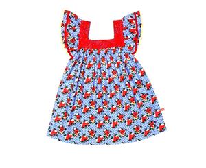 Oobi Girls' Sunday Market Blue Kensington Dress