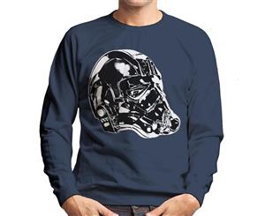 Original Stormtrooper Imperial TIE Pilot Helmet Side Shot Men's Sweatshirt - Navy Blue