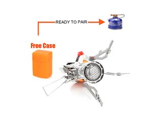 Outdoor Picnic Gas Burner Portable Backpacking Camping Hiking Mini Stove Silver