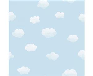 Over the Rainbow Cloudy Sky Wallpaper Blue (90991)