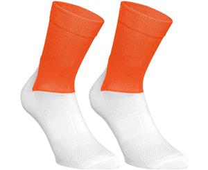 POC Essential Road Socks Orange/Hydrogen White