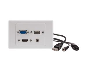 PRO1345 Pro2 HDMI VGA USB 3.5Mm Audio Wall Plate HDMI Connection Rated High Speed With Ethernet HDMI VGA USB 3.5mm AUDIO