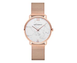 Paul Hewitt Miss Ocean Rose Gold Case Marble Dial Rose Gold Mesh Strap