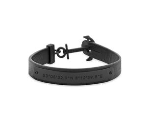 Paul Hewitt Signum Male Coordinates Black Anchor Black Bracelet